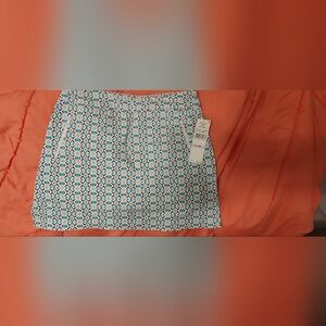 Blue and White Patterned Women's Skirt